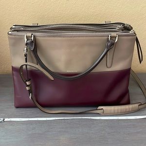 Coach Leather Satchel Bag, Borough Colorblock